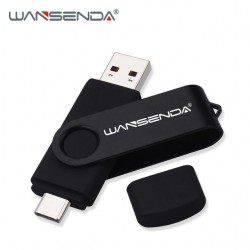 WANSENDA USB Flash Drive 2 IN 1 USB3.0 & Type C OTG Pen Drive 32GB 64GB 128GB 256GB 512GB High Speed USB Stick Pendrives